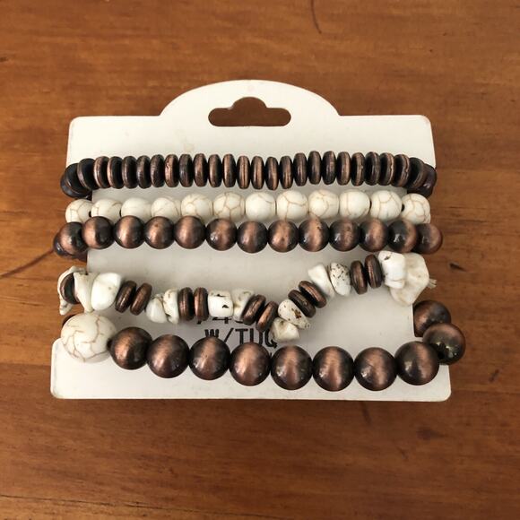 Emma Beaded Teepee Tana Bracelet With Turquoise Set 74680 New - Picture 8 of 10